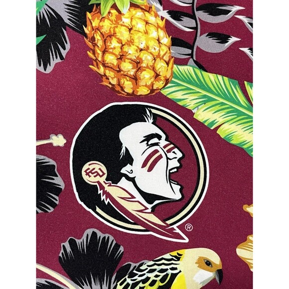 Florida State Seminoles Shirt Mens XL Maroon Green NCAA Football Hawaiian FSU - Picture 5 of 6
